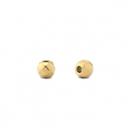 Perlen aus Stainless Steel - Rostfreiem Stahl 3mm Gold