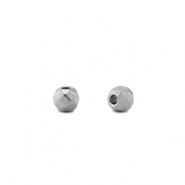 Perlen aus Stainless Steel - Rostfreiem Stahl 3mm Silver