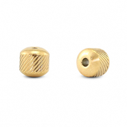 Perlen aus Stainless Steel - Rostfreiem Stahl 8mm Gold