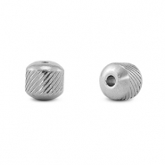 Perlen aus Stainless Steel - Rostfreiem Stahl 8mm Silver