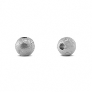 Perlen aus Stainless Steel - Rostfreiem Stahl 6mm Silver