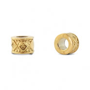 Perlen aus Stainless Steel - Rostfreiem Stahl Rondell Rhombus Gold
