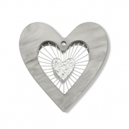 Statement-Anhänger Heart Grey-silver