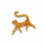 Broschen Cat Gold-orange