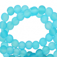 Glas Perlen 6 mm matt Turquoise