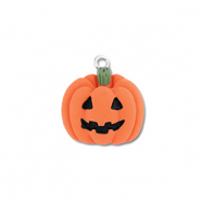Anhänger aus Resin Pumpkin Orange-black-green