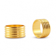 Schieber Metall DQ Ring with Ribs Gold (Nickelfrei)