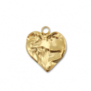 Anh&auml;nger aus Stainless Steel - Rostfreiem Heart Gold