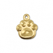 Anhänger aus Stainless Steel - Rostfreiem Dog Paw Gold