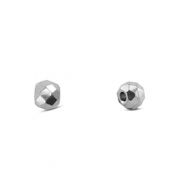 Perlen aus Stainless Steel - Rostfreiem Stahl Silver