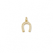TQ Metall Brass Anh&auml;nger Horseshoe Gold