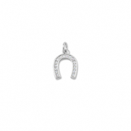 TQ Metall Brass Anh&auml;nger Horseshoe Silver