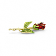 Broschen Rose Red-green-gold