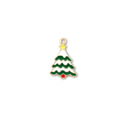 Anh&auml;nger Metall Christmas Tree Gold--wei&szlig;-gr&uuml;n-gelb
