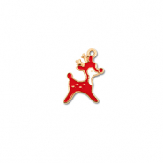 Anh&auml;nger Metall Reindeer Gold-rot-wei&szlig;