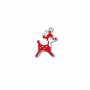 Anh&auml;nger Metall Reindeer Silber-rot-wei&szlig;