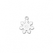 Anh&auml;nger Metall Snowflake Silber-wei&szlig;