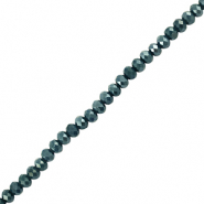 Facetten Top Glas Perlen 8x6mm Rondellen Dark blue