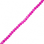 Facetten Top Glas Perlen 8x6mm Rondellen Fuchsia pink