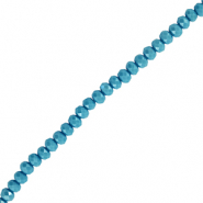 Facetten Top Glas Perlen 6x4mm Rondellen Blue