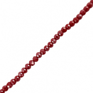 Facetten Top Glas Perlen 6x4mm Rondellen Dark red