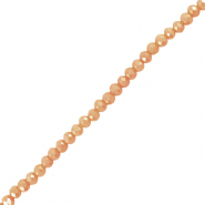 Facetten Top Glas Perlen 6x4mm Rondellen Peach pink