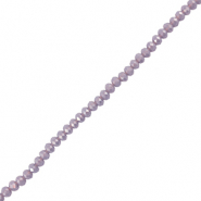 Facetten Top Glas Perlen 4x3mm Rondellen Dark lavender grey
