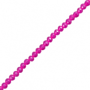 Facetten Top Glas Perlen 4x3mm Rondellen Fuchsia pink