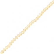 Facetten Top Glas Perlen 4x3mm Rondellen Light champagne