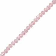 Facetten Top Glas Perlen 4x3mm Rondellen Light pink