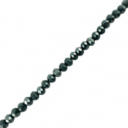 Facetten Top Glas Perlen 3x2mm Rondellen Dark blue
