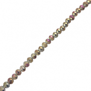 Facetten Top Glas Perlen 3x2mm Rondellen Grey