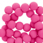 6 mm Perlen aus Acryl Fuchsia