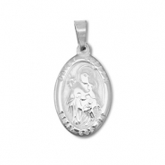 Anhänger aus Stainless Steel - Rostfreiem Stahl Oval "Saint Joseph" Silver