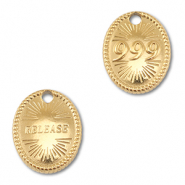 BY31® Anhänger aus Stainless Steel - Rostfreiem Engelszahlen 999 / Release Gold