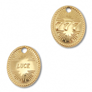 BY31® Anhänger aus Stainless Steel - Rostfreiem Engelszahlen 777 / Luck Gold