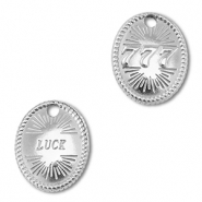 BY31® Anhänger aus Stainless Steel - Rostfreiem Engelszahlen 777 / Luck Silver