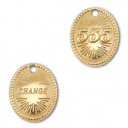 BY31® Anhänger aus Stainless Steel - Rostfreiem Engelszahlen 555 / Change Gold