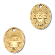 BY31® Anhänger aus Stainless Steel - Rostfreiem Engelszahlen 222 / Alignment Gold