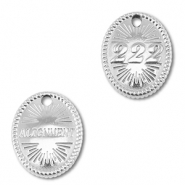 BY31® Anhänger aus Stainless Steel - Rostfreiem Engelszahlen 222 / Alignment Silver