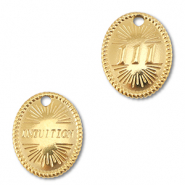 BY31® Anhänger aus Stainless Steel - Rostfreiem Engelszahlen 111 / Intuition Gold