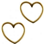 Metall DQ Anh&auml;nger Herz Gold (NIckelfrei)