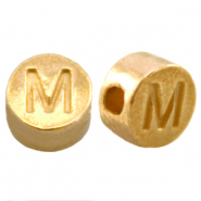Metall DQ Perlen Buchstabe M Gold  (Nickelfrei)