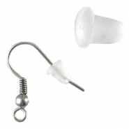 Ohrring Verschluss Gummi Transparent