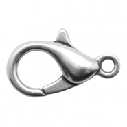 Zubeh&ouml;r Metall DQ Karabinerverschluss 15mm Antik silber (Nickelfrei)