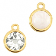 Metall DQ Fassungen Anhänger für 7mm Cabochon und SS 34 flatback Gold (Nickelfrei)