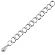 Metall DQ Verlängerungskette Antik silber (Nickelfrei)