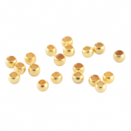 Metall DQ Quetsch Perle 2mm Gold (Nickelfrei)