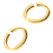 Metall DQ Bindering oval Gold (Nickelfrei)