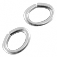 Metall DQ Bindering oval Antik silber (Nickelfrei)